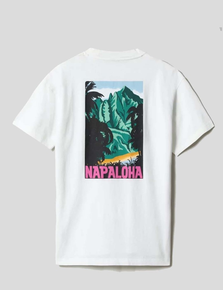 T-shirt NAPAPIJRI alhoa graphic tee f4n white